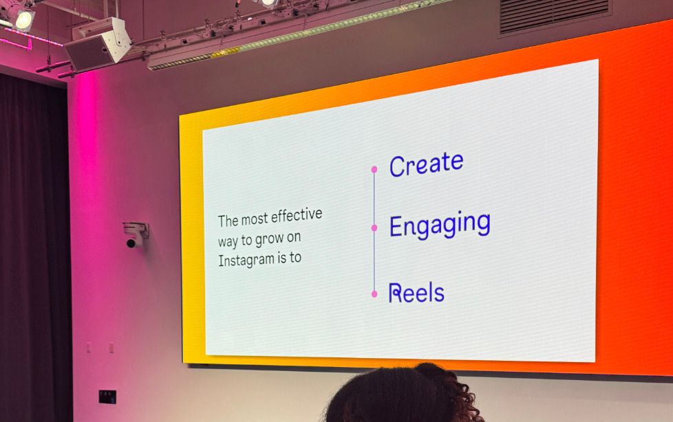 A slide by Adam Mosseri from the 2024 Meta Conference shows the most effective way to grow on Instagram.