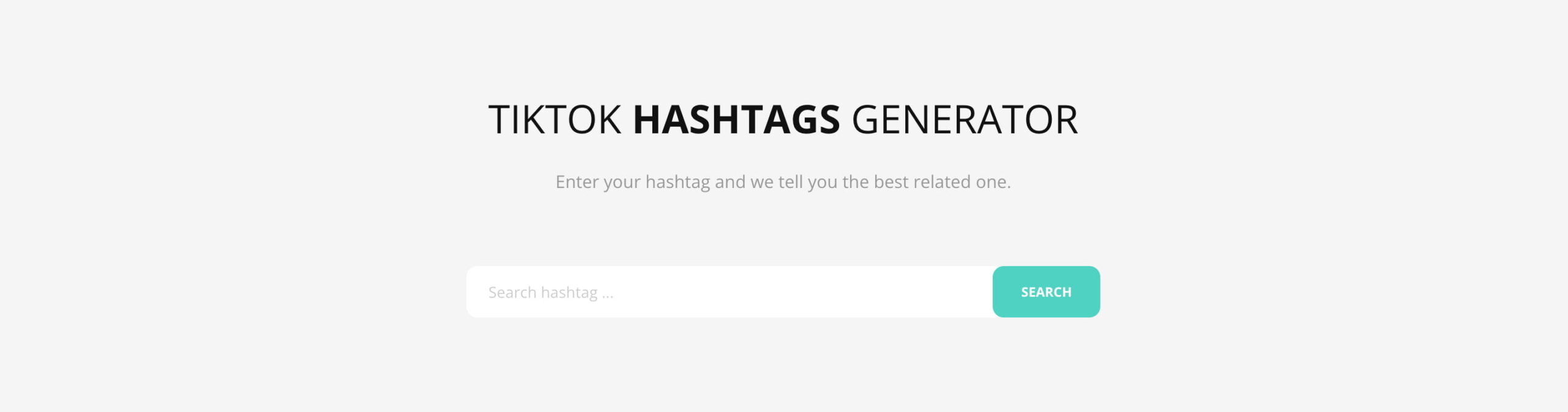 A screenshot of the TikTok Hashtags website