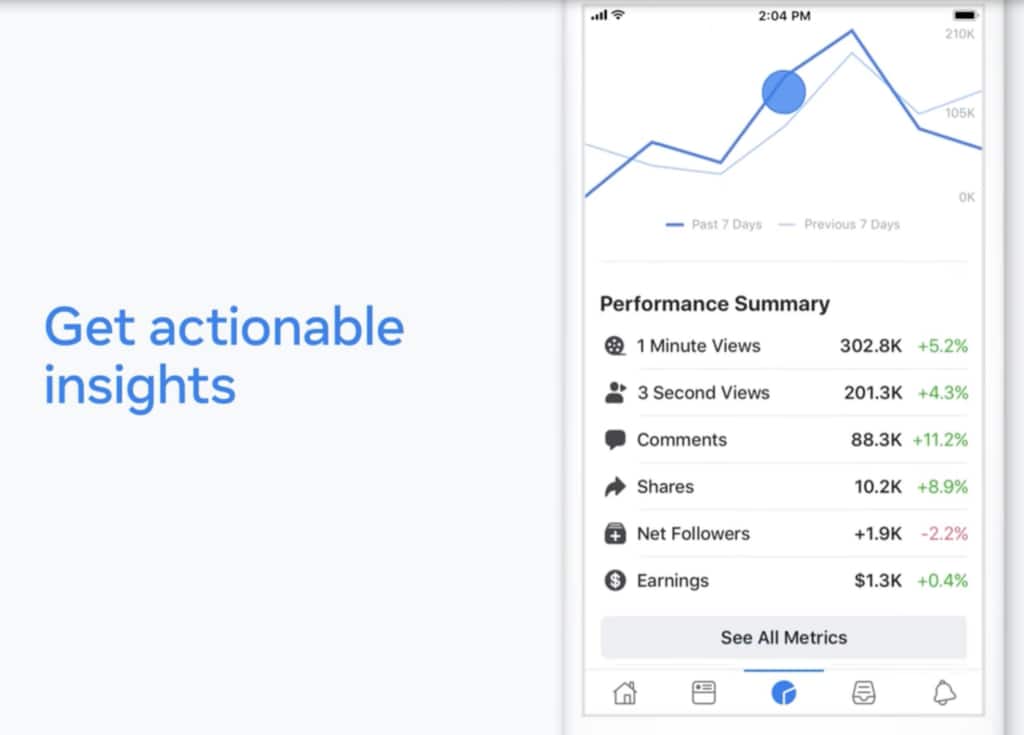facebook creator studio example
