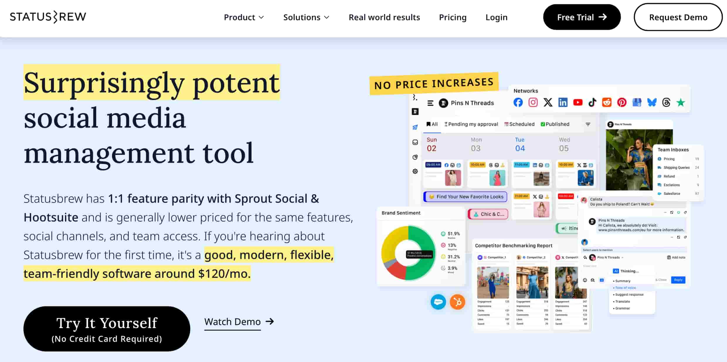 Statusbrew ad comment moderation dashboard