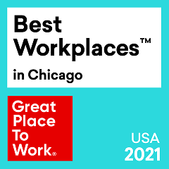 Best Workplaces™ in Chicago – Prix 2021 décerné par Great Place To Work (États-Unis)​​ 