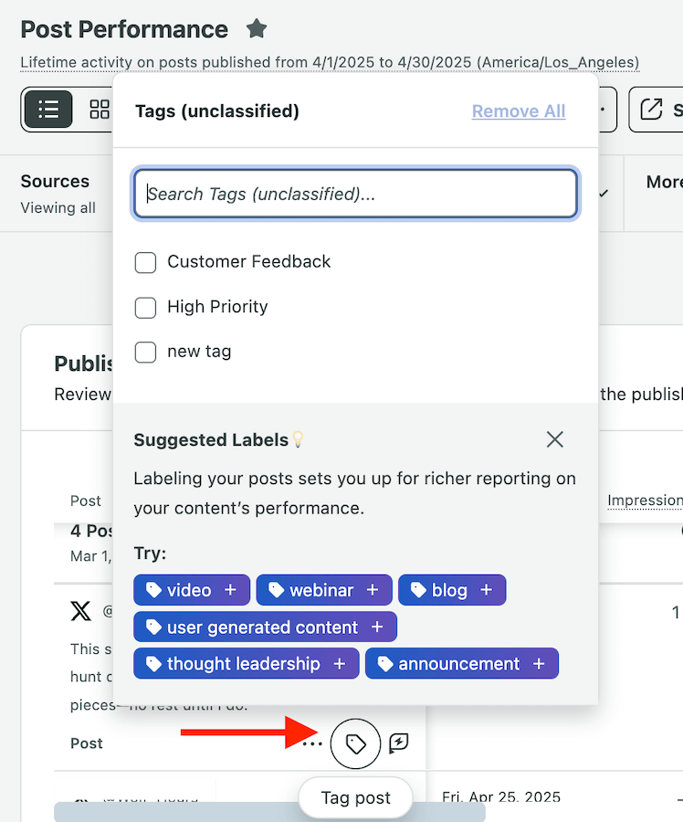 Adding tags to posts in Sprout