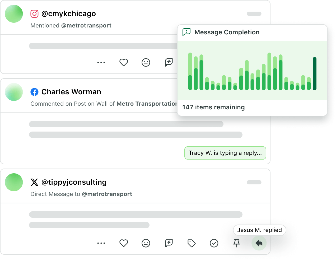 Product screenshot of Sprout’s advanced spike alerts available in the Engagement module.